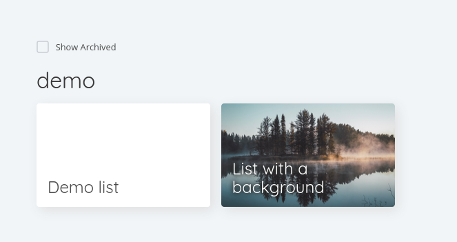 Namespaces and Lists page